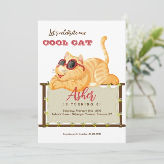 Koele Kat Kaart (Staand voorkant)