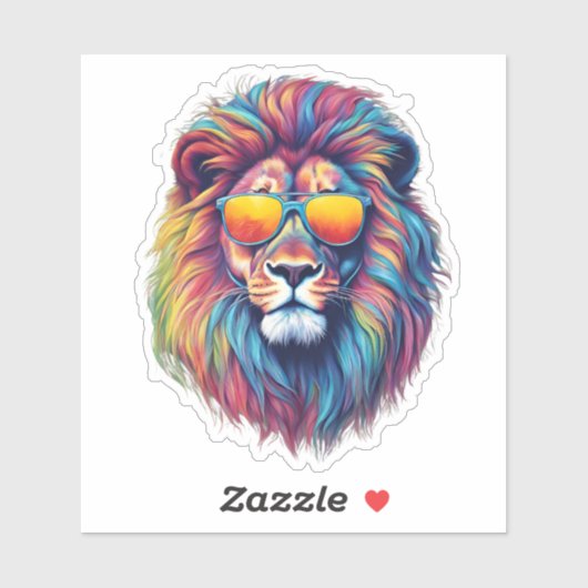 Koele Kat Leeuw Waterdicht Sticker (Vel)