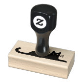 Koele kat liggend rubberstempel (Stempel)