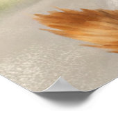 Koele kat met een citrus: Summer Vibes Illustratie Poster (Hoek)