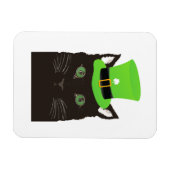 Koele Kat met een Groene Hoed Magneet (Horizontaal)