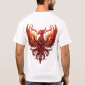 Koele kat met een Phoenix aan de achterkant T-shirt (Achterkant)