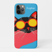 Koele Kat met Zonnebril Case-Mate iPhone Case (Achterkant)