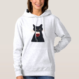 Koele Kat met Zonnebril – Grappige Zwarte Kat Hood Hoodie