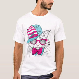 Koele Kat Met Zonnebril T-shirt