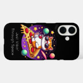 Koele Kat op Pizza in de Ruimte Case-Mate iPhone Case (Achterkant (horizontaal))
