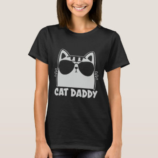 Koele Kat Papa Zonnebril Funny Cat Lover Cadeau Va T-shirt