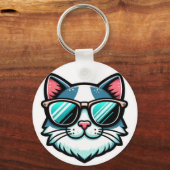 Koele Kat Sleutelhanger – Stijlvolle Katachtige Ac (Achterkant)