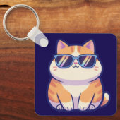 Koele Kat Sleutelhanger – Zakformaat Persoonlijkhe (Voorkant)