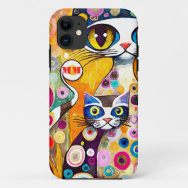 Koele katten abstract Case-Mate iPhone case