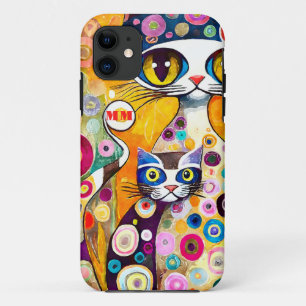 Koele katten abstract Case-Mate iPhone case