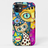 Koele katten abstract Case-Mate iPhone case (Achterkant)