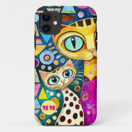 Koele katten abstract Case-Mate iPhone case