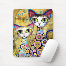 Koele katten abstract muismat