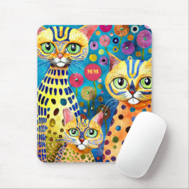 Koele katten abstract muismat