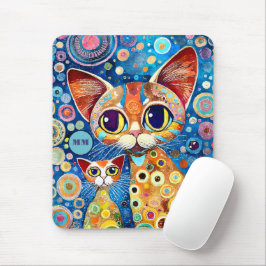 Koele katten abstract muismat