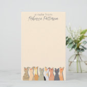 Koele katten briefpapier (Staand voorkant)