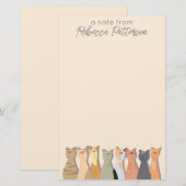 Koele katten briefpapier (Voorkant / Achterkant)