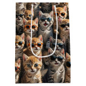 Koele katten met een zonnebril medium cadeauzakje (Achterkant)