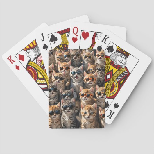 Koele katten met een zonnebril pokerkaarten (Achterkant)