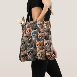 Koele katten met een zonnebril tote bag