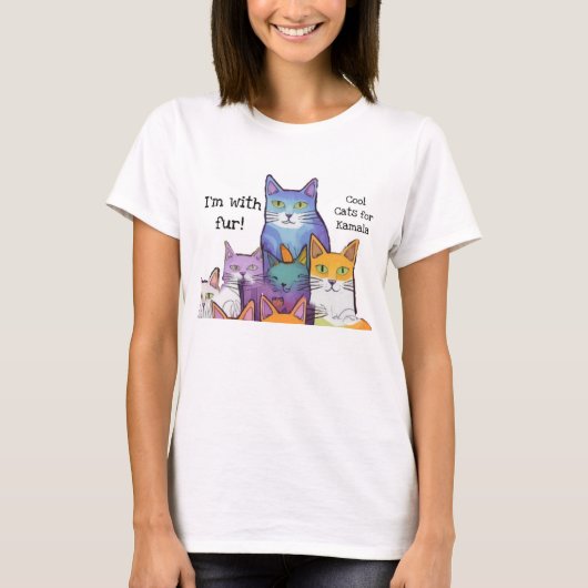 Koele katten voor Kamala T-shirt (Voorkant)