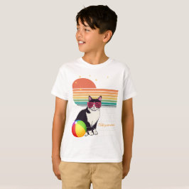 Koele kattenvibes bij zonsondergang t-shirt