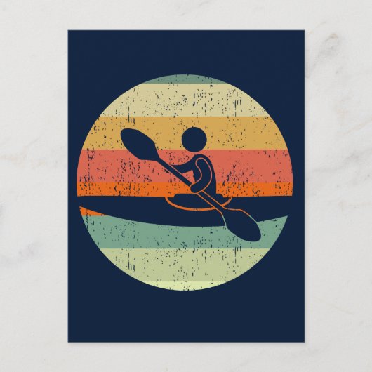 Koele Kayak Zonsondergang Briefkaart (Voorkant)