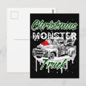 Koele Kerst Monstertruck Briefkaart (Voorkant / Achterkant)