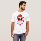 Koele Kerstman met tinten T-shirt (Voorkant volledig)