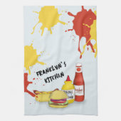 Koele keuken BBQ gepersonaliseerd Theedoek (Verticaal)