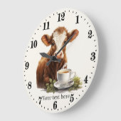 Koele keuken of kantoor koffie koe grote klok (Hoek)