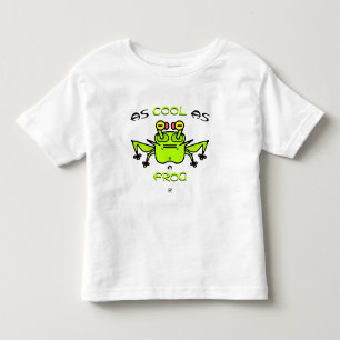 Koele kikker grappige cartoon karakter motto ontwe kinder shirts