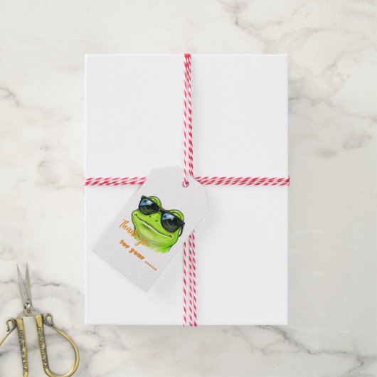 Koele Kikker Zonnebril Cadeaulabel (Met Touw)