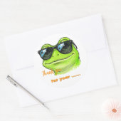 Koele Kikker Zonnebril Ronde Sticker (Envelop)