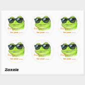 Koele Kikker Zonnebril Ronde Sticker (Vel)