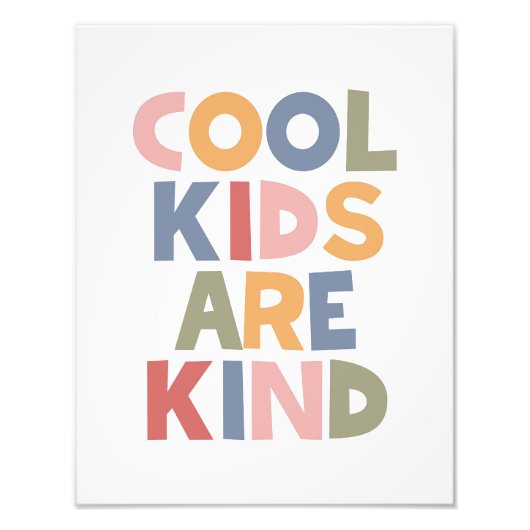 Koele Kinderen zijn vriendelijk Foto Afdruk (Voorkant)