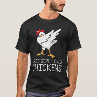 Koele Kip Voor Meisjes Kid Dabbing Gedomesticeerde T-shirt