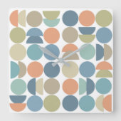 Koele kleur Geo Abstract Vierkante Klok (Voorkant)