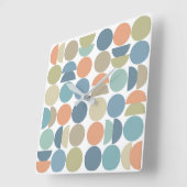 Koele kleur Geo Abstract Vierkante Klok (Hoek)