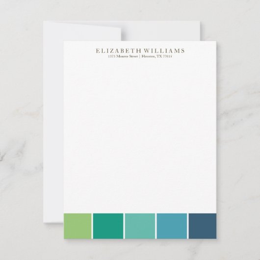 Koele kleurblokken Dank u kaarten (Voorkant)