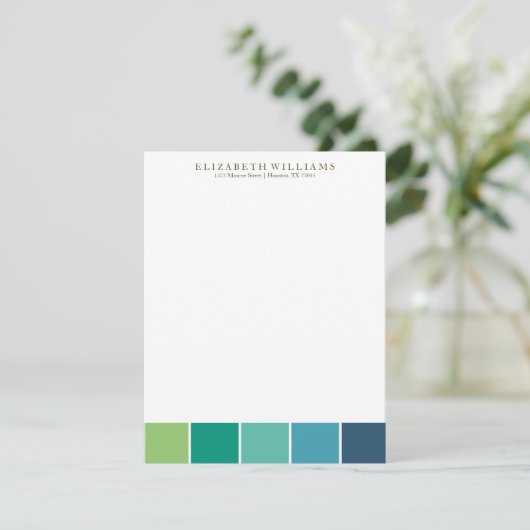 Koele kleurblokken Dank u kaarten (Staand voorkant)