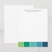 Koele kleurblokken Dank u kaarten (Voorkant / Achterkant)