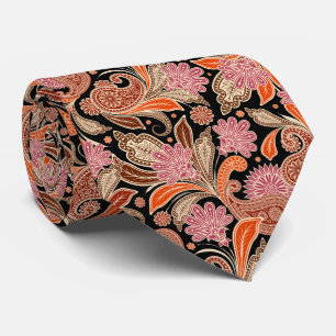 koele kleuren betegeld paisleypatroon stropdas