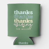 Koele Kleuren Retro Thanksgiving Typografie Blikjeskoeler (Voorkant)