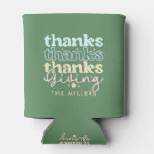 Koele Kleuren Retro Thanksgiving Typografie Blikjeskoeler (Achterkant)