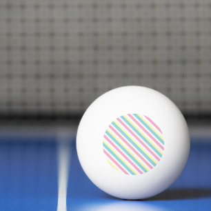 Koele Kleuren Strepen Patroon Pingpongbal