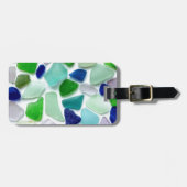 Koele Kleuren Zee Glas Reizen Bagagelabel (Voorkant horizontaal)