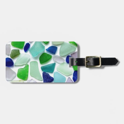 Koele Kleuren Zee Glas Reizen Bagagelabel (Voorkant horizontaal)