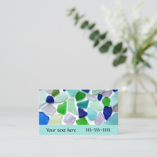 Koele Kleuren Zeeen Visitekaartjes (Staand voorkant)